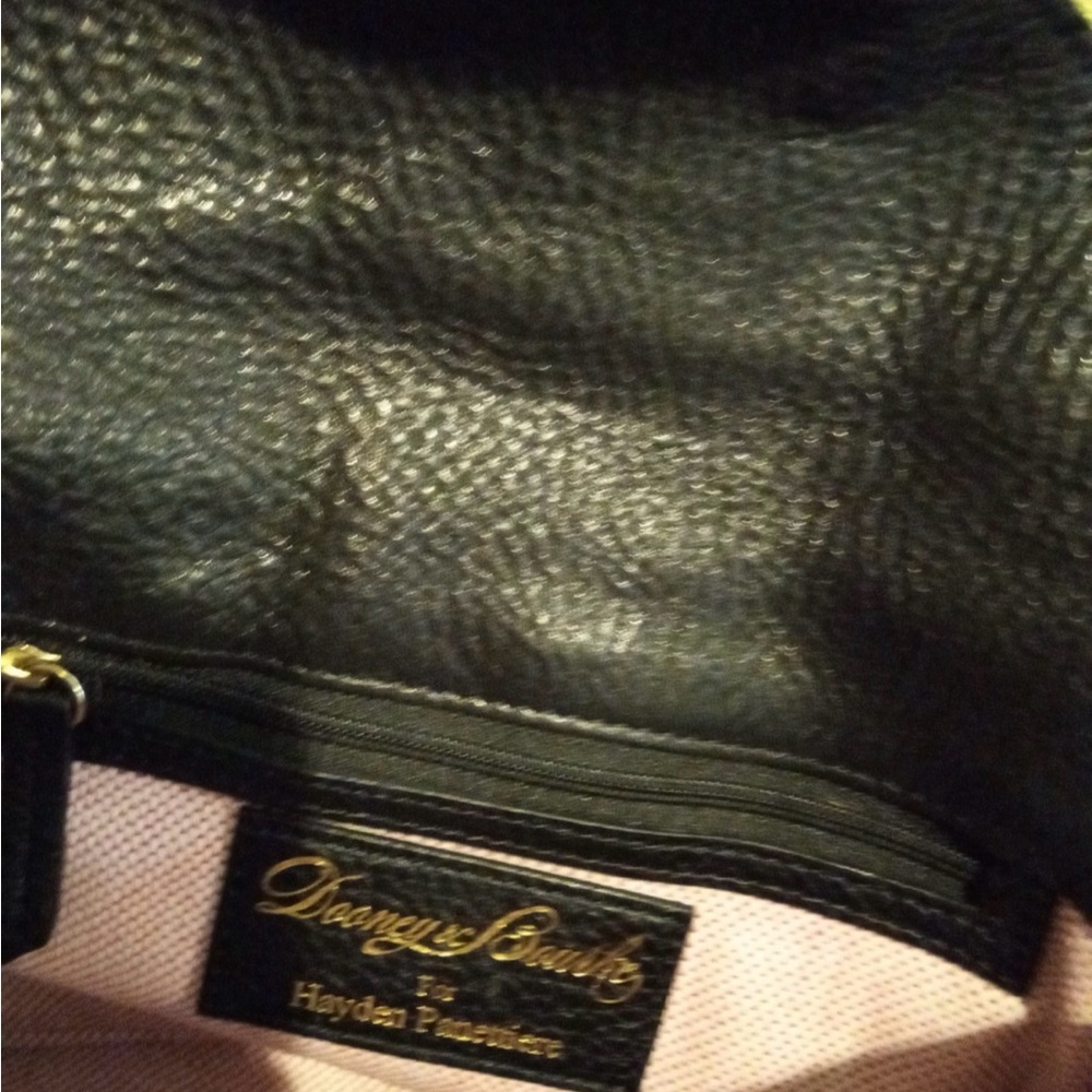 Dooney and Bourke Black and Gold Lion Emblem Clutch - Picture 6 of 8